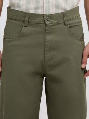 men's moss green supper baggy fit from cotton and lycra blend.