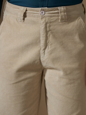 Melwin - Corduroy Shorts - Beige - Espanshe