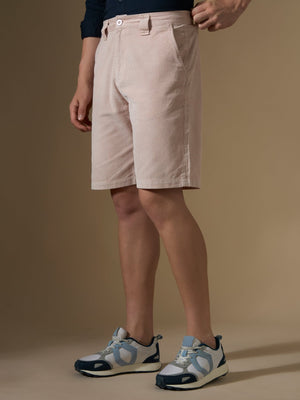 Melwin - Corduroy Shorts - Nude Pink - Espanshe