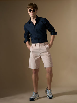 men's beige corduroy shorts made from pure cotton.
