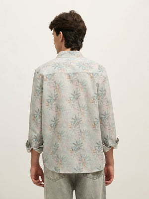 Westley - Regular Floral Printed Shirt - Green - Espanshe
