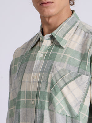 Men's Drop Shoulder Checks Shirt
