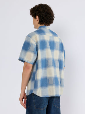 Orvar - Half Sleeve Checks Shirt - Blue - Espanshe