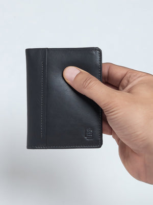 Arctic-11 - Card Holder Leather Wallet with ID Window - Grey - Espanshe