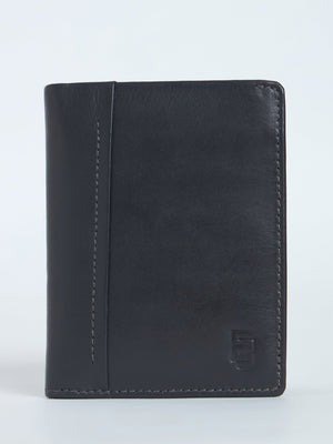 Arctic-11 - Card Holder Leather Wallet with ID Window - Grey - Espanshe