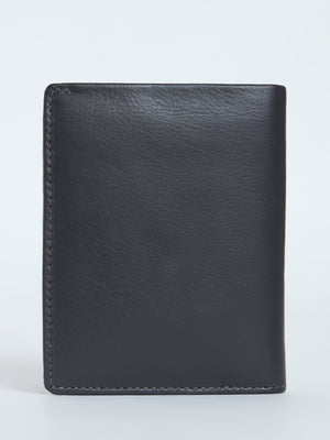 Arctic-11 - Card Holder Leather Wallet with ID Window - Grey - Espanshe