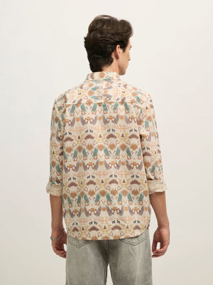 Westley - Regular Floral Printed Shirt - Brown - Espanshe