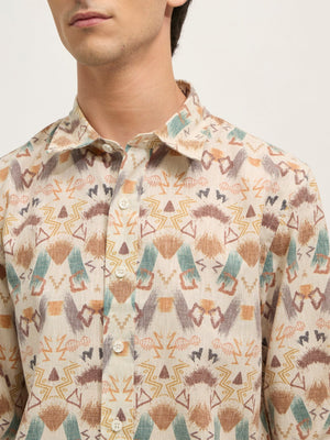 Westley - Regular Floral Printed Shirt - Brown - Espanshe