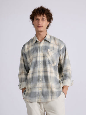 Talbot - Drop Shoulder Checks Shirt - Grey - Espanshe
