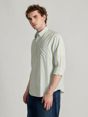 Paulson - Striped Shirt - Light Green - Espanshe