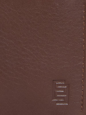 Card Holder Leather Wallet with ID Window - brown