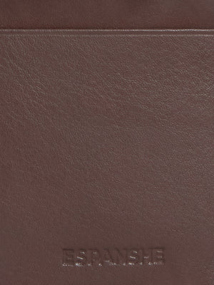 Card Holder Leather Wallet with ID Window - brown