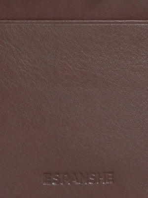 Arctic-11 - Card Holder Leather Wallet with ID Window - Brown - Espanshe