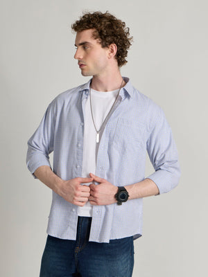 Torsten - Relaxed Fit Checks Shirt - Blue - Espanshe