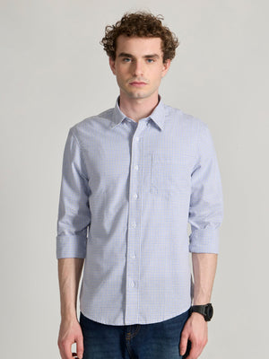 Torsten - Relaxed Fit Checks Shirt - Blue - Espanshe