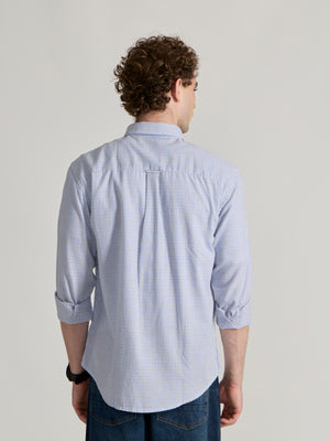 Men's Relaxed Fit Checks Shirt - blue