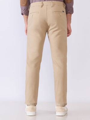 Orren - Slim Fit Cotton Pant - Dark Beige - Espanshe
