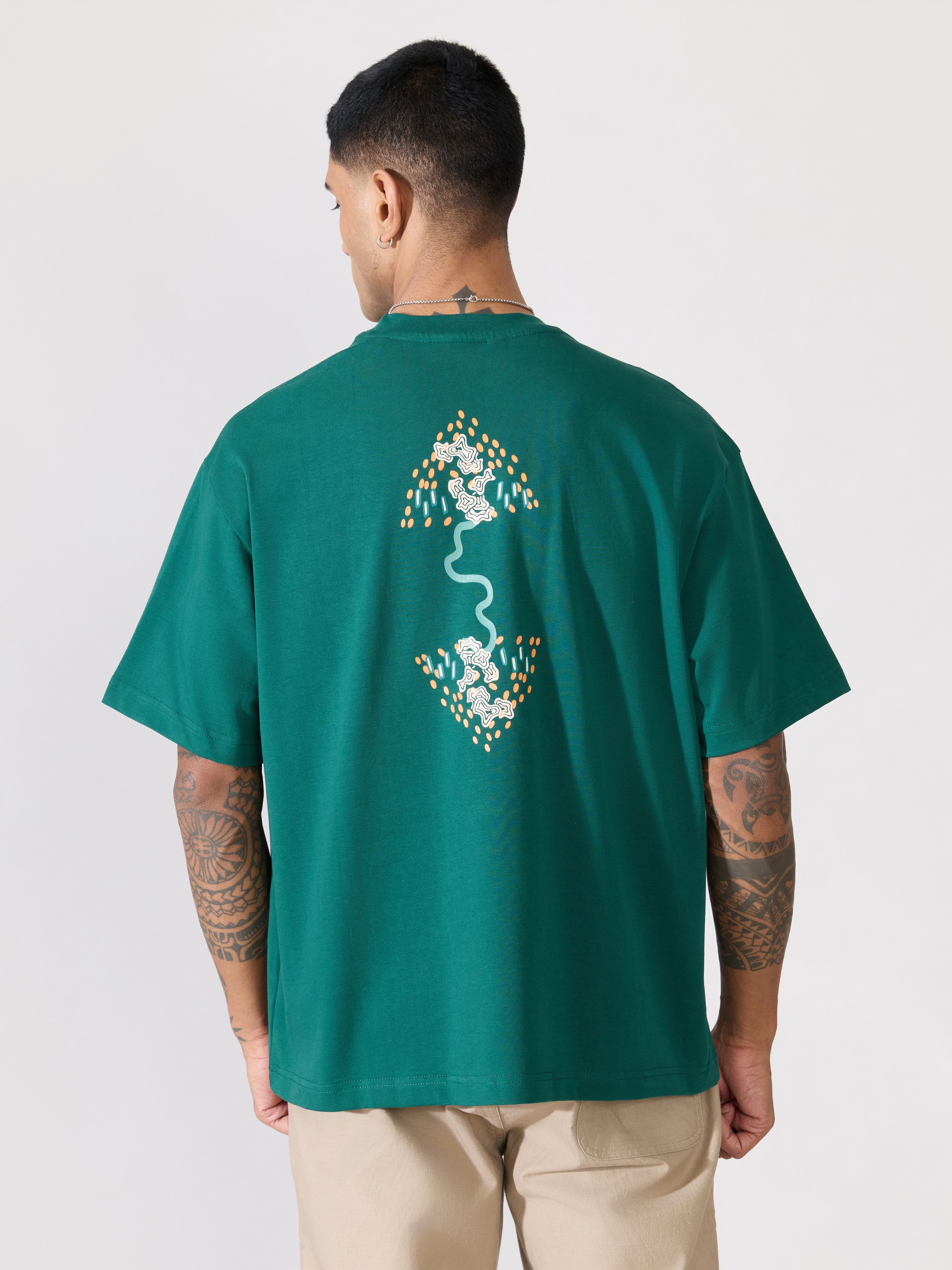 Men's printed t-shirt in green
