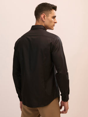 Calanthe - Giza Cotton Slim Fit Shirt - Black - Espanshe