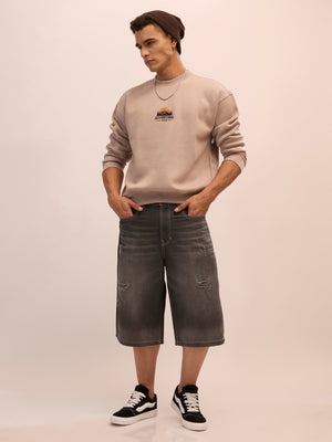 Nagant - Full Sleeve Fleeced Sweater Tee - Grey - Espanshe