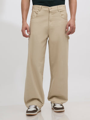 Quinton - Super Baggy cargo pants - Beige - Espanshe