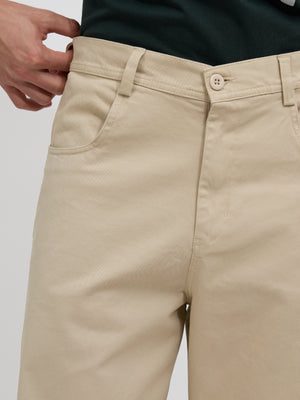 men's beige supper baggy fit from cotton and lycra blend.