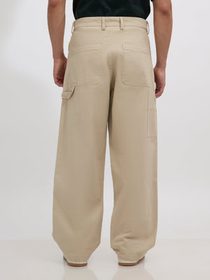 Quinton - Super Baggy cargo pants - Beige - Espanshe