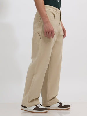 Quinton - Super Baggy cargo pants - Beige - Espanshe