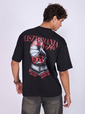 Moovin - Lisztomania Retro Music Graphic T-Shirt - Black - Espanshe