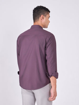 Orville - Tencel Plain Shirt - Burgundy - Espanshe