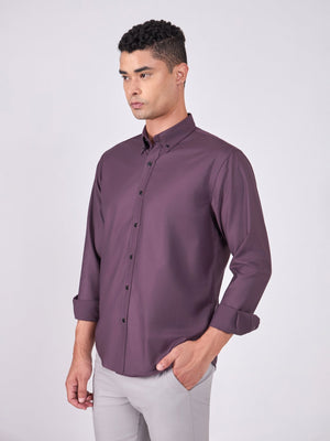 Orville - Tencel Plain Shirt - Burgundy - Espanshe