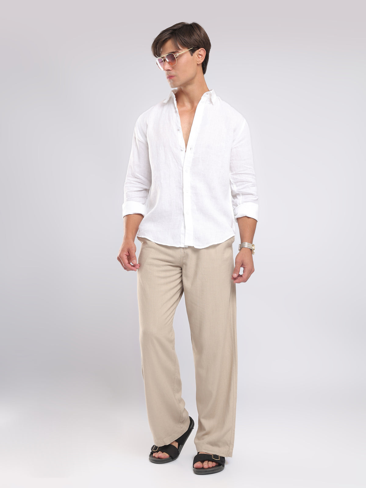 Zemepho - Premium 100% Linen Shirt - White