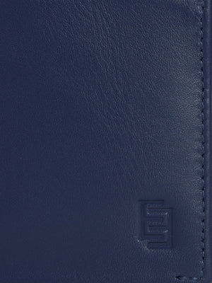 Arctic-3 - Bi-Fold Leather Wallet - Navy Blue - Espanshe
