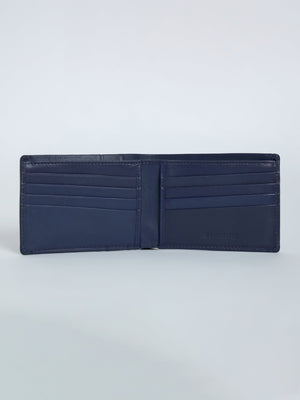 Arctic-3 - Bi-Fold Leather Wallet - Navy Blue - Espanshe