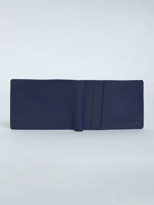 Arctic-3 - Bi-Fold Leather Wallet - Navy Blue - Espanshe