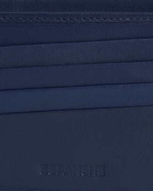 Arctic-3 - Bi-Fold Leather Wallet - Navy Blue - Espanshe