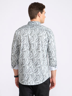 Men's Digital Printed Shirt - Light Sea Green