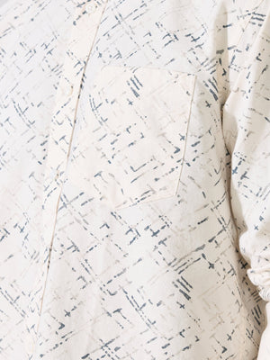Nefilo - Oxford Printed Shirt - Cream - Espanshe