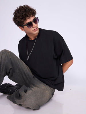 Stirling - Loose Fit T-Shirt - Black - Espanshe