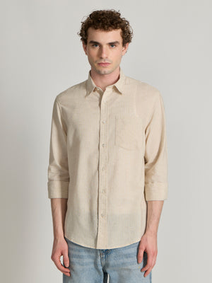 men wearing white Striped Shirt