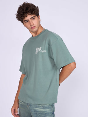 Moovin - Eco-Inspired Tree Rings Graphic T-Shirt - Green - Espanshe