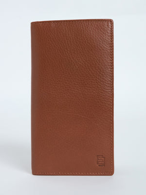 Men's Bi-Fold Leather Hand Wallet - Brown