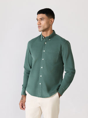 Kokamo - Relaxed Corduroy Shirt - Forest Green - Espanshe
