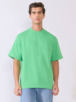 Vynora - Loose Fit Round Neck T-Shirt - Irish Green - Espanshe