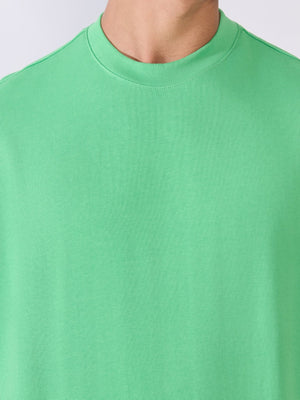 Vynora - Loose Fit Round Neck T-Shirt - Irish Green - Espanshe