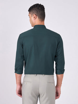 Orville - Tencel Plain Shirt - Prussian Blue - Espanshe