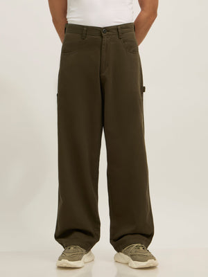 Bentley - Super Baggy Cargo Pant - Moss Green - Espanshe