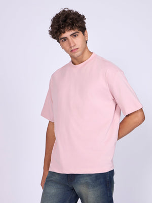 Stirling - Loose Fit T-Shirt - Peach Pink - Espanshe