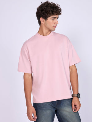 Stirling - Loose Fit T-Shirt - Peach Pink - Espanshe