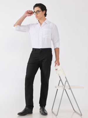 Eli - Slim Fit Pant - Black - Espanshe
